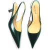 imageFSJ Womens Mid Kitten Heel Slingback Sandals Pointy Toe Sexy Stiletto Pumps Comfortable Dress Summer Party Shoes Size 415 USDark Green