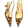 imageFSJ Womens Mid Kitten Heel Slingback Sandals Pointy Toe Sexy Stiletto Pumps Comfortable Dress Summer Party Shoes Size 415 USLeopard