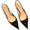 imageFSJ Womens Mid Kitten Heel Slingback Sandals Pointy Toe Sexy Stiletto Pumps Comfortable Dress Summer Party Shoes Size 415 USPolka Dot