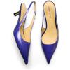 imageFSJ Womens Mid Kitten Heel Slingback Sandals Pointy Toe Sexy Stiletto Pumps Comfortable Dress Summer Party Shoes Size 415 USPurple