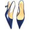 imageFSJ Womens Mid Kitten Heel Slingback Sandals Pointy Toe Sexy Stiletto Pumps Comfortable Dress Summer Party Shoes Size 415 USRoyal Blue