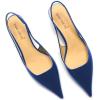 imageFSJ Womens Mid Kitten Heel Slingback Sandals Pointy Toe Sexy Stiletto Pumps Comfortable Dress Summer Party Shoes Size 415 USRoyal Blue