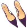 imageFSJ Womens Mid Kitten Heel Slingback Sandals Pointy Toe Sexy Stiletto Pumps Comfortable Dress Summer Party Shoes Size 415 USViolet