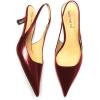 imageFSJ Womens Mid Kitten Heel Slingback Sandals Pointy Toe Sexy Stiletto Pumps Comfortable Dress Summer Party Shoes Size 415 USWine