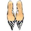 imageFSJ Womens Mid Kitten Heel Slingback Sandals Pointy Toe Sexy Stiletto Pumps Comfortable Dress Summer Party Shoes Size 415 USZebra