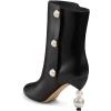 imageFSJ Women Unique Pearl Heel Ankle Boots Closed Toe 35quot High Heeled Short Booties Party Sexy Dress Shoes Size 416 USBlack