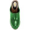 imageFSJ Women Closed Round Toe Mules Wooden Block High Heel Clogs Slip On Studded Platform Sandals Vintage Casual Dress Slide Shoes Size 416 USGreen