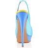 imageFSJ Women Awesome Platform Peep Toe Pumps Slingback High Heel Stilettos Prom Shoes Size 415 M USLight Blue