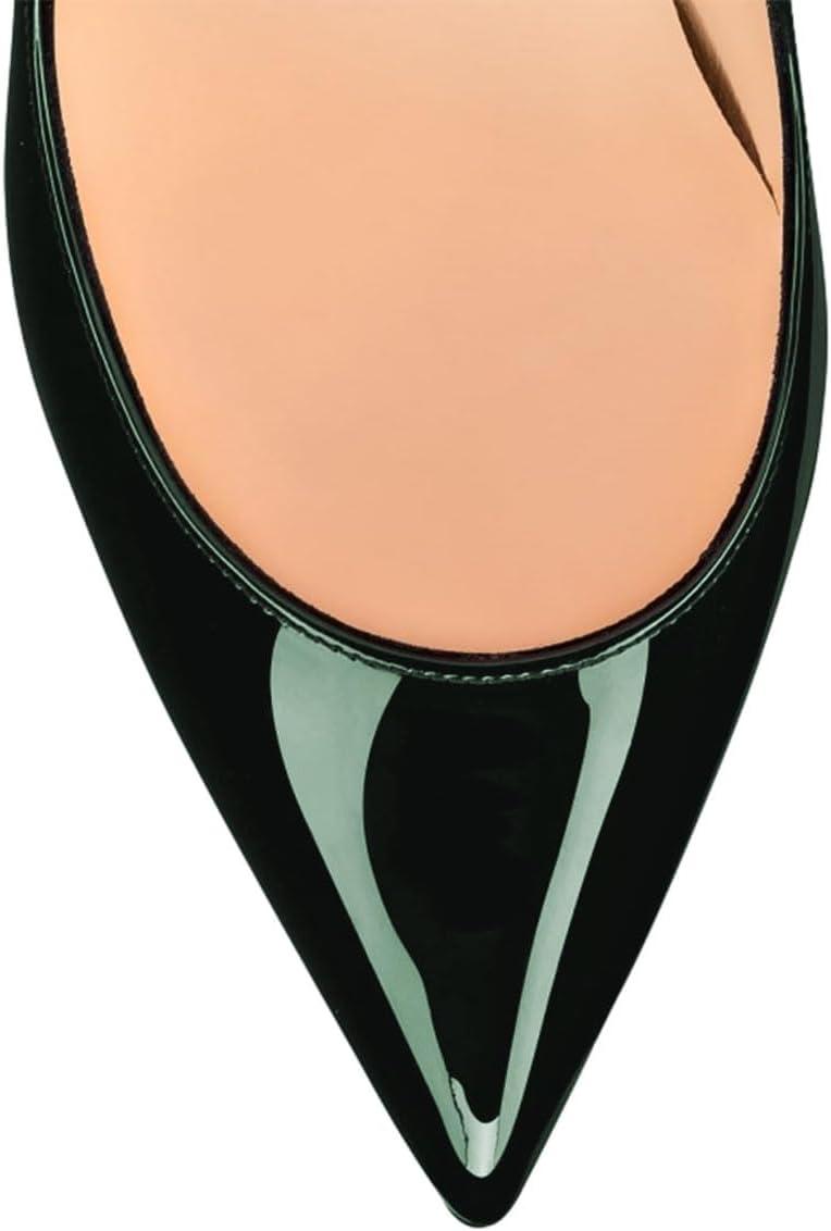 imageFSJ Women Classic Pearls Heel Pumps Pointed Toe Slip On High Heel 9cm Glossy Leather Ladies Office Party Pump Shoes Size 416 USGreen