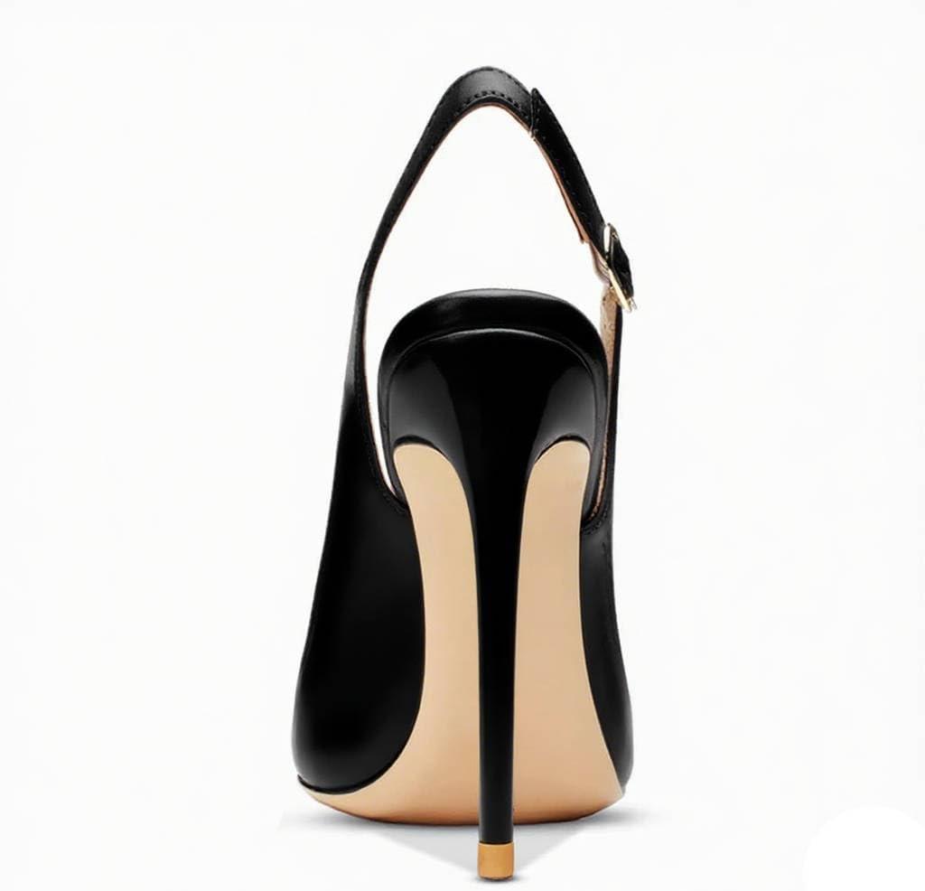 imageFSJ Women Closed Toe Pointy High Heel Pumps Sexy Slingback Heeled Sandals with Buckle Banquet Formal Event Dress Shoes Sizes 416 USBlack