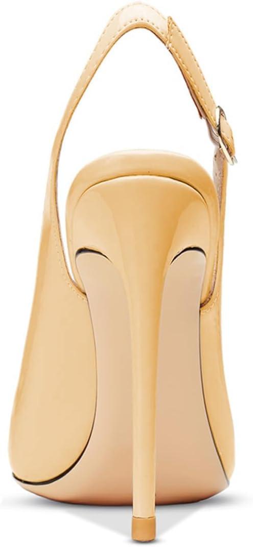 imageFSJ Women Closed Toe Pointy High Heel Pumps Sexy Slingback Heeled Sandals with Buckle Banquet Formal Event Dress Shoes Sizes 416 USMoccasin