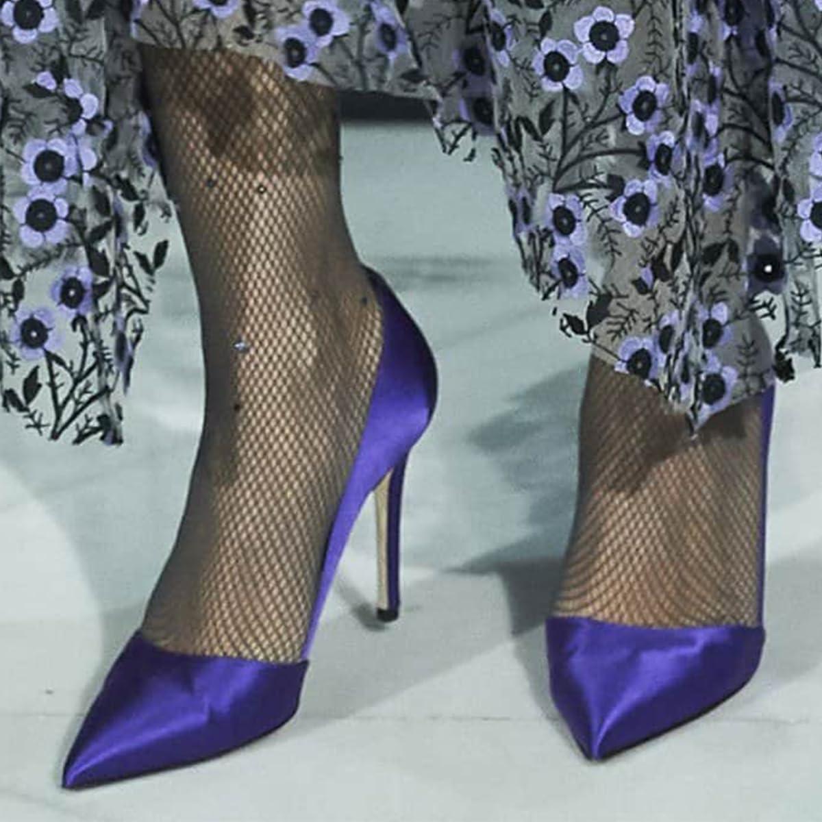 imageFSJ Women Fashion Closed Pointed Toe Pumps Stiletto High Heels Slip On Two ToneSolid Color Contrast Party Dress Office Shoes Size 415 USBlue