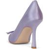 imageFSJ Women Chic Bow Pumps Cap Toe Stiletto Slip On Sexy Color Matching Pointed Toe High Heels Fashion Dress Shoes Size 416 USPurple