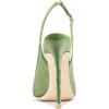 imageFSJ Women Closed Toe Pointy High Heel Pumps Sexy Slingback Heeled Sandals with Buckle Banquet Formal Event Dress Shoes Sizes 416 USGreen Embossing