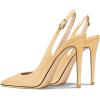 imageFSJ Women Closed Toe Pointy High Heel Pumps Sexy Slingback Heeled Sandals with Buckle Banquet Formal Event Dress Shoes Sizes 416 USMoccasin