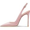 imageFSJ Women Closed Toe Pointy High Heel Pumps Sexy Slingback Heeled Sandals with Buckle Banquet Formal Event Dress Shoes Sizes 416 USPink