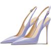 imageFSJ Women Closed Toe Pointy High Heel Pumps Sexy Slingback Heeled Sandals with Buckle Banquet Formal Event Dress Shoes Sizes 416 USPurple