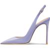 imageFSJ Women Closed Toe Pointy High Heel Pumps Sexy Slingback Heeled Sandals with Buckle Banquet Formal Event Dress Shoes Sizes 416 USPurple