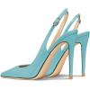 imageFSJ Women Closed Toe Pointy High Heel Pumps Sexy Slingback Heeled Sandals with Buckle Banquet Formal Event Dress Shoes Sizes 416 USTurquoise