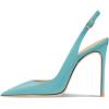 imageFSJ Women Closed Toe Pointy High Heel Pumps Sexy Slingback Heeled Sandals with Buckle Banquet Formal Event Dress Shoes Sizes 416 USTurquoise