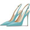 imageFSJ Women Closed Toe Pointy High Heel Pumps Sexy Slingback Heeled Sandals with Buckle Banquet Formal Event Dress Shoes Sizes 416 USTurquoise