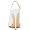 imageFSJ Women Closed Toe Pointy High Heel Pumps Sexy Slingback Heeled Sandals with Buckle Banquet Formal Event Dress Shoes Sizes 416 USWhite