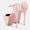 imageFSJ Women Elegant Platform Stiletto Heel Ankle Strap Pumps Pointed Toe Stunning High Heel Sexy Party Wedding Dress Shoes Size 416 USLight Pink