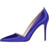 imageFSJ Women Fashion Closed Pointed Toe Pumps Stiletto High Heels Slip On Two ToneSolid Color Contrast Party Dress Office Shoes Size 415 USBlue