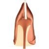 imageFSJ Women Fashion Closed Pointed Toe Pumps Stiletto High Heels Slip On Two ToneSolid Color Contrast Party Dress Office Shoes Size 415 USBrown