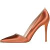 imageFSJ Women Fashion Closed Pointed Toe Pumps Stiletto High Heels Slip On Two ToneSolid Color Contrast Party Dress Office Shoes Size 415 USBrown
