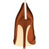 imageFSJ Women Fashion Closed Pointed Toe Pumps Stiletto High Heels Slip On Two ToneSolid Color Contrast Party Dress Office Shoes Size 415 USOrange Brown