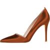 imageFSJ Women Fashion Closed Pointed Toe Pumps Stiletto High Heels Slip On Two ToneSolid Color Contrast Party Dress Office Shoes Size 415 USOrange Brown