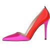 imageFSJ Women Fashion Closed Pointed Toe Pumps Stiletto High Heels Slip On Two ToneSolid Color Contrast Party Dress Office Shoes Size 415 USPinkred