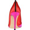 imageFSJ Women Fashion Closed Pointed Toe Pumps Stiletto High Heels Slip On Two ToneSolid Color Contrast Party Dress Office Shoes Size 415 USPinkred
