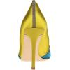 imageFSJ Women Fashion Closed Pointed Toe Pumps Stiletto High Heels Slip On Two ToneSolid Color Contrast Party Dress Office Shoes Size 415 USSteelbluegoldenrod
