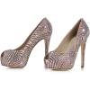 imageFSJ Women Full Rhinestone Platform Pumps Peep Toe Stiletto Sexy Slip On High Heels Party Club Wedding Prom Shoes Size 415 USRose Gold