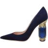 imageFSJ Women Gorgeous Pointed Toe Crystal Block Chunky High Heel Pumps Slip On Ladies Wedding Evening Shoes Size 416 USBluesuede