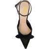 imageFSJ Women Lace High Heel Bowknot Closed Pointed Toe Pumps Ankle Strap DOrsay Heeled Sandals Wedding Bridal Satin Shoes Size 416 USBlack