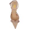 imageFSJ Women Lace High Heel Bowknot Closed Pointed Toe Pumps Ankle Strap DOrsay Heeled Sandals Wedding Bridal Satin Shoes Size 416 USChampagne