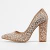 imageFSJ Women Luxury Pearl Studded Pointed Toe Pumps Chunky Block High Heel Sparkly Rhinestone Embellished Slip On Wedding Party Formal Event Shoes Size 416 USRose Gold Pearls