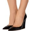 imageFSJ Women Pointed Toe Wedges High Heel Pumps Sexy Slip On Formal Closed Toe Wedding Party Evening Dress Shoes Size 416 USBlack