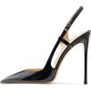 imageFSJ Women Sexy Pointed Toe DOrsay High Heel Slingback Pumps Sandals Cutout Strappy Stiletto Slip On Formal Casual Shoes Size 415 USBlack