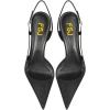 imageFSJ Women Sexy Pointed Toe DOrsay High Heel Slingback Pumps Sandals Cutout Strappy Stiletto Slip On Formal Casual Shoes Size 415 USBlack Mesh