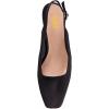 imageFSJ Women Slingback Mid Chunky Heels Pumps Closed Square Toe Crystal Block Wedding Office Work Shoes Size 416 USBlack