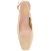 imageFSJ Women Slingback Mid Chunky Heels Pumps Closed Square Toe Crystal Block Wedding Office Work Shoes Size 416 USGold