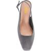 imageFSJ Women Slingback Mid Chunky Heels Pumps Closed Square Toe Crystal Block Wedding Office Work Shoes Size 416 USGrey