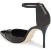 imageFSJ Women Stiletto High Heels DOrsay Pumps Pointed Closed Point Toe Ankle Strap Office Dress Shoes Size 415 M USBlack