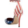 imageFSJ Women Stiletto High Heels DOrsay Pumps Pointed Closed Point Toe Ankle Strap Office Dress Shoes Size 415 M USFlag