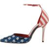 imageFSJ Women Stiletto High Heels DOrsay Pumps Pointed Closed Point Toe Ankle Strap Office Dress Shoes Size 415 M USFlag
