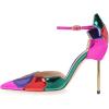 imageFSJ Women Stiletto High Heels DOrsay Pumps Pointed Closed Point Toe Ankle Strap Office Dress Shoes Size 415 M USMulticolor Pink